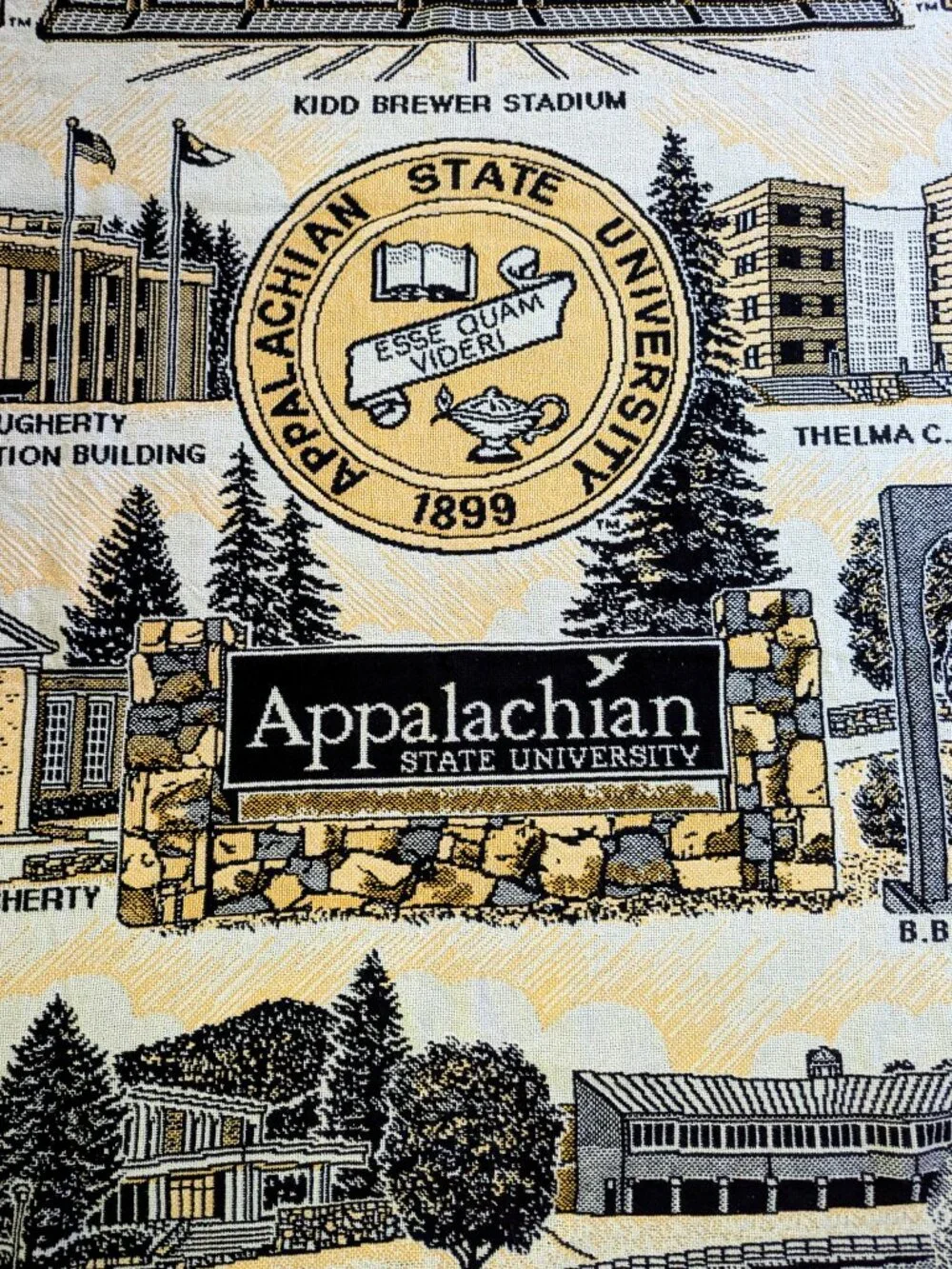 Appalachian State University ASU Woven Tapestry Throw Blanket 48x62